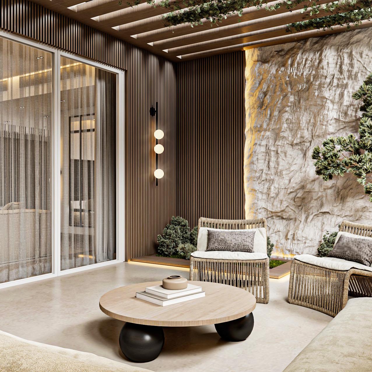 Contemporary residential interior design in Dubai.