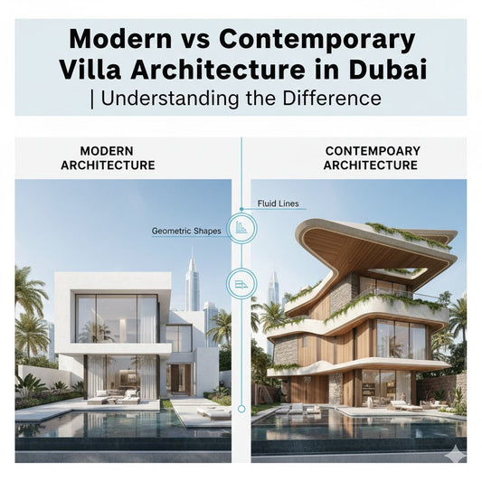 Modern vs Contemporary Villa Architecture in Dubai