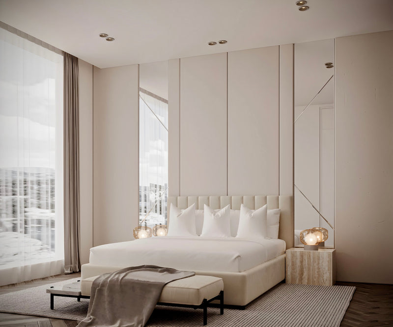 Elegant upholstered bed for Dubai interiors