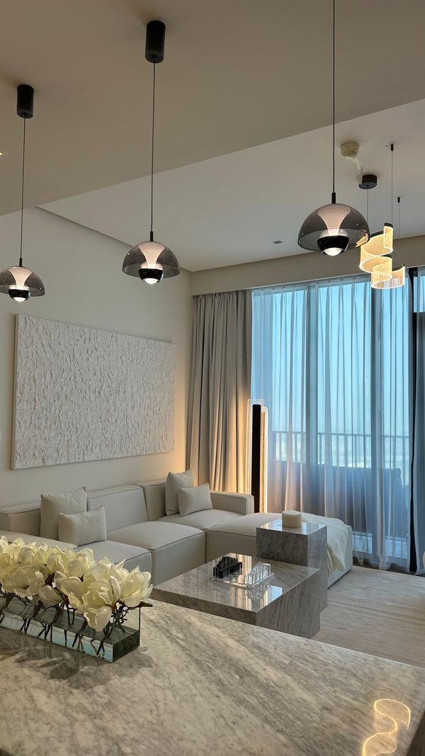 Villa living room interior design in dubai