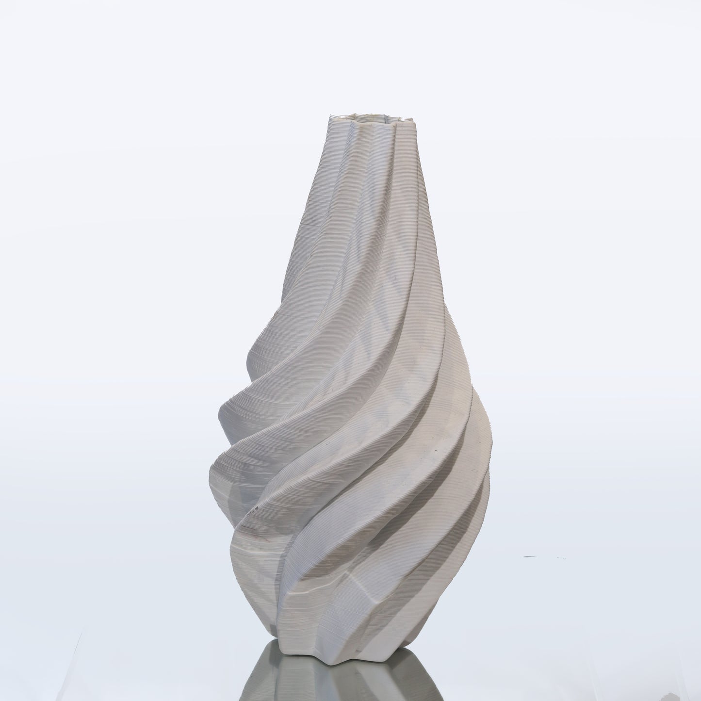 White Sculptural Ceramic Vase