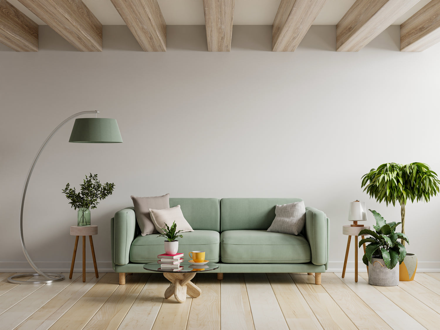 green-sofa-modern-apartment-interior-with-wall-wooden-table-